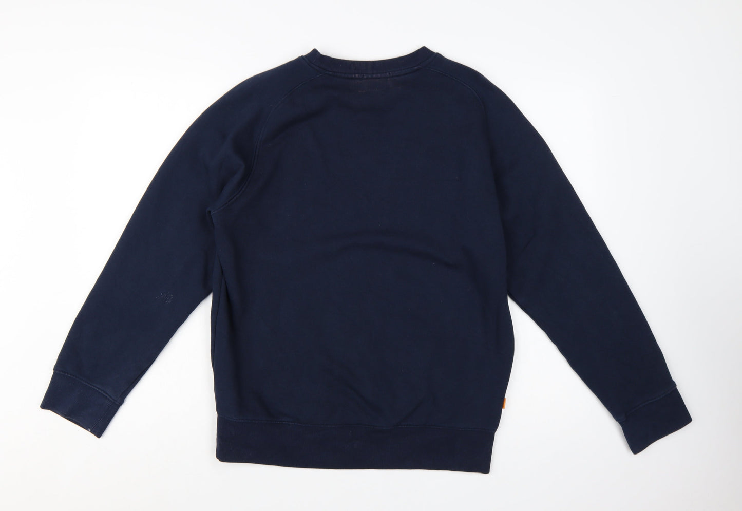 Timberland Men's Blue Logo Regular Fit Crew Neck Sweatshirt M