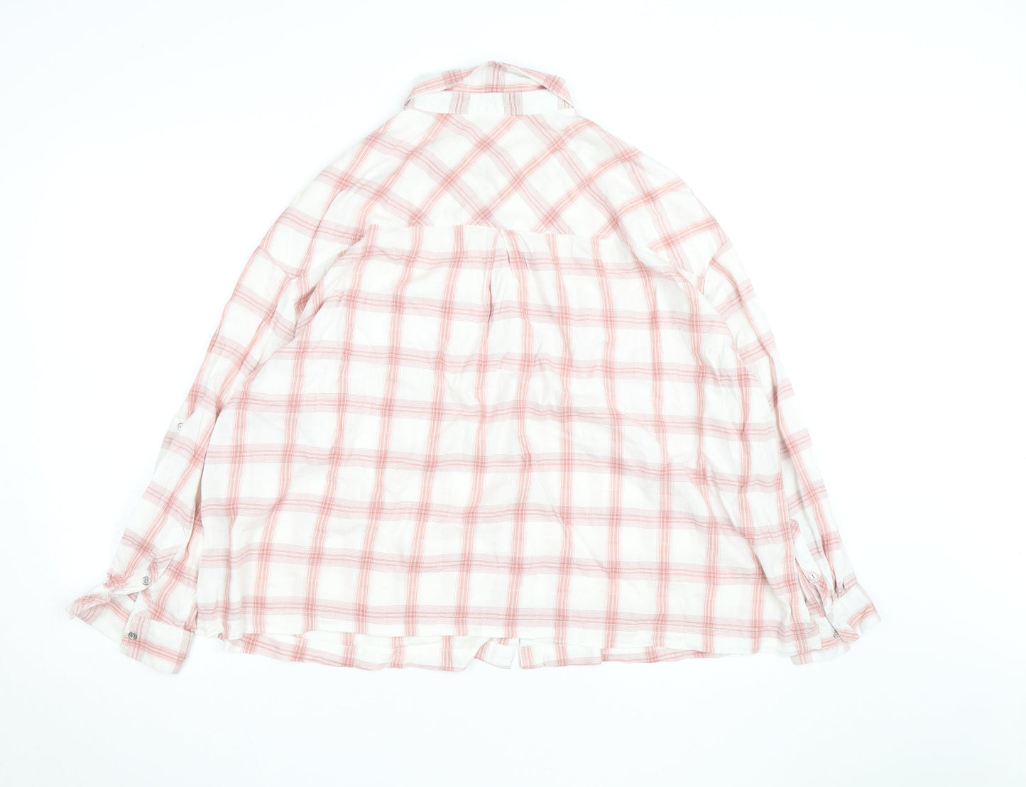 Marks and Spencer Women’s Pink Check Cotton Button-Up Shirt Size 24
