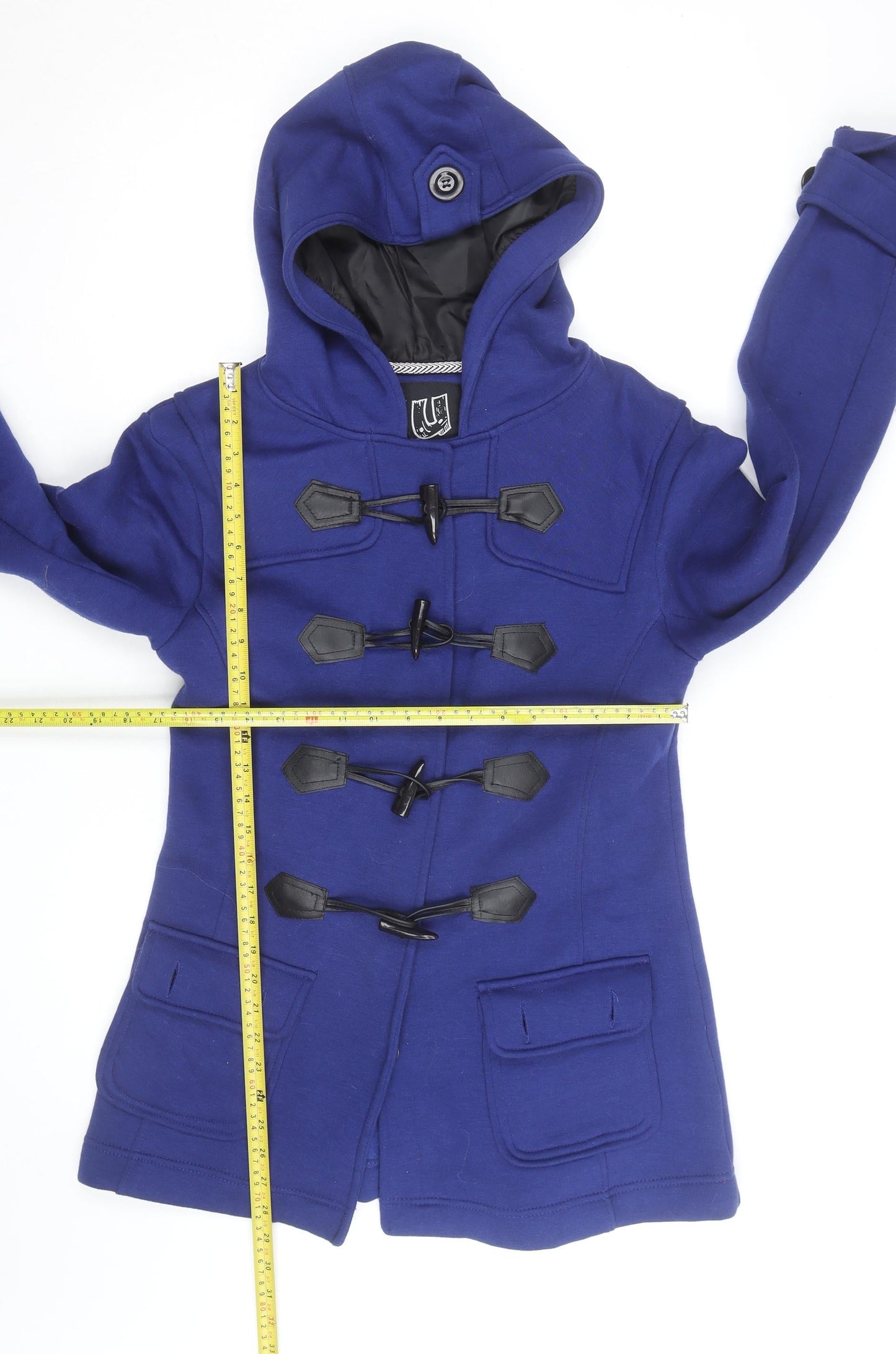 Urban Diva Women's Blue Hooded Duffle Coat Size 10