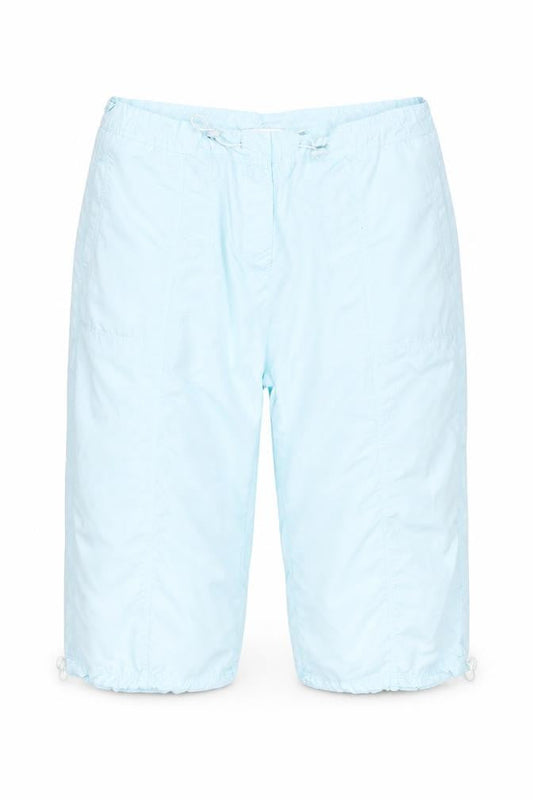 Emilio Blue Drawstring Cargo Bermuda Shorts Women Size 18