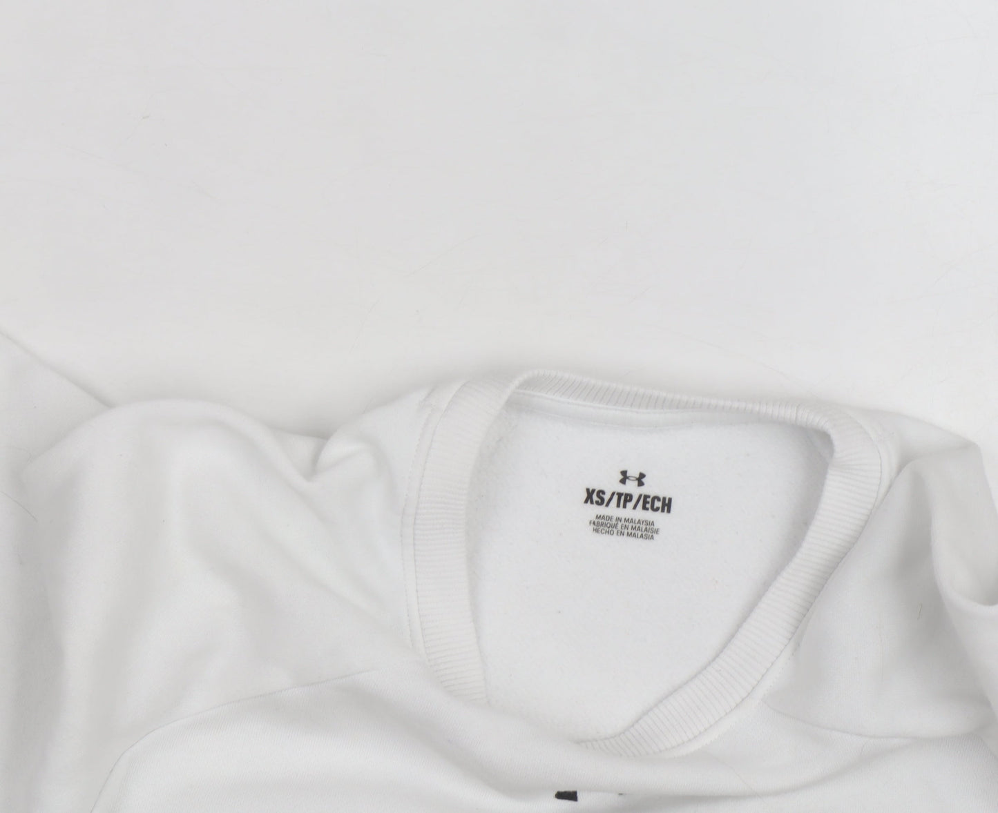 Under Armour Mens White XS Crew Neck Pullover Sweatshirt