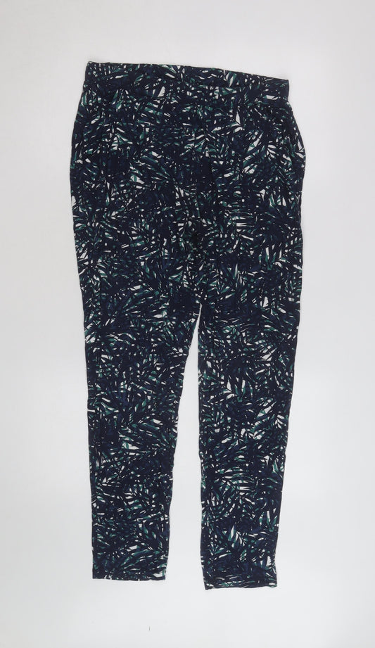 Marks and Spencer Women’s Multicoloured Leaf Print Jersey Leggings L