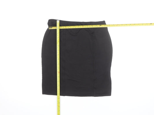 PrettyLittleThing Women Black Size 12 Straight Pencil Skirt