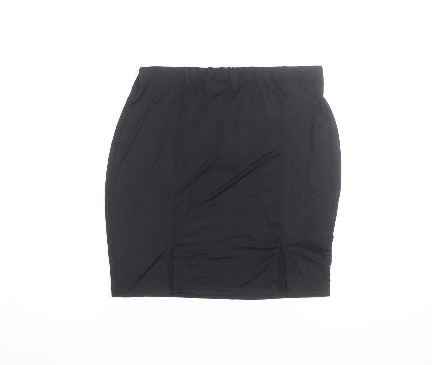 Boohoo Women Black Size 10 High Waist Pencil Skirt