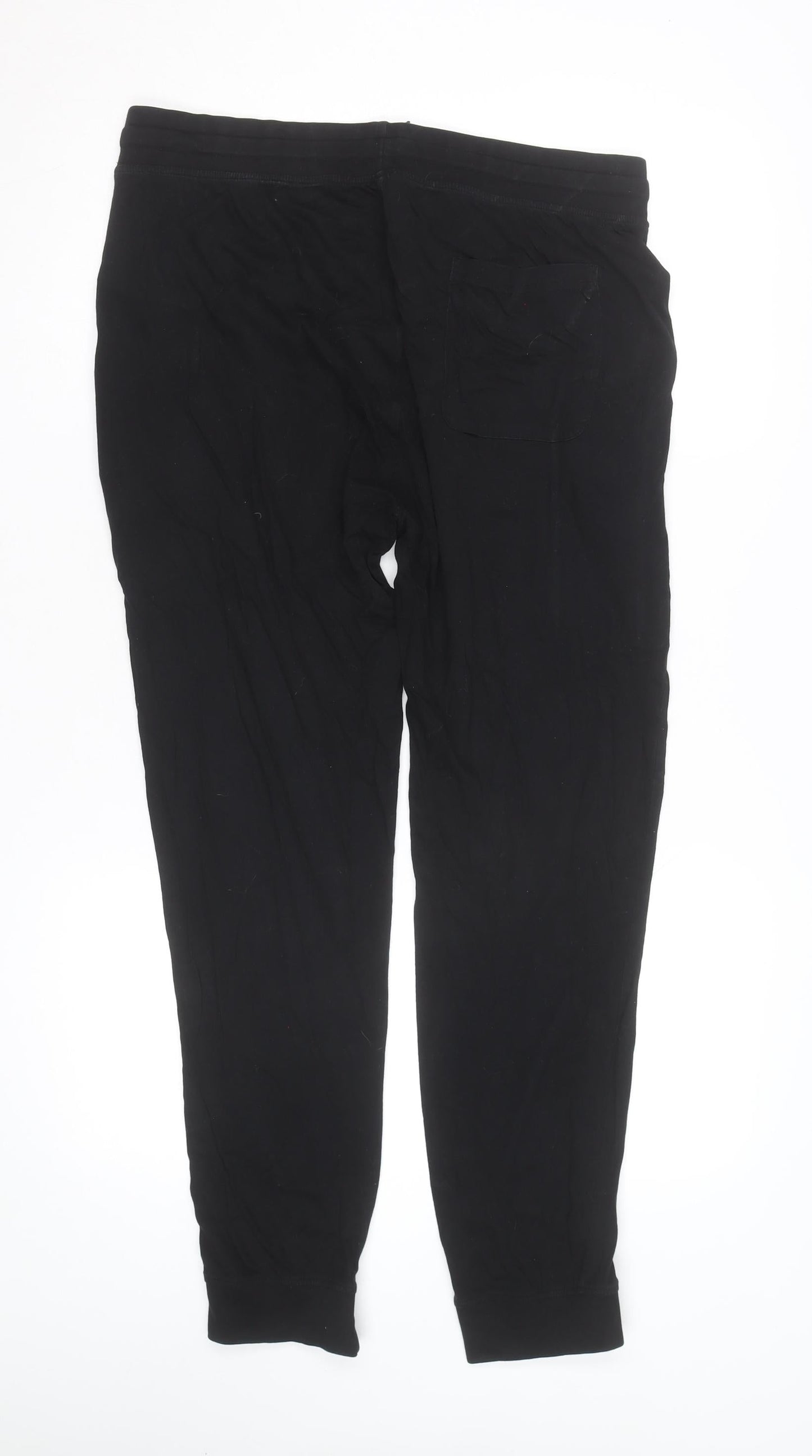 Next Women’s Black Cotton Jogger Trousers L Regular Fit
