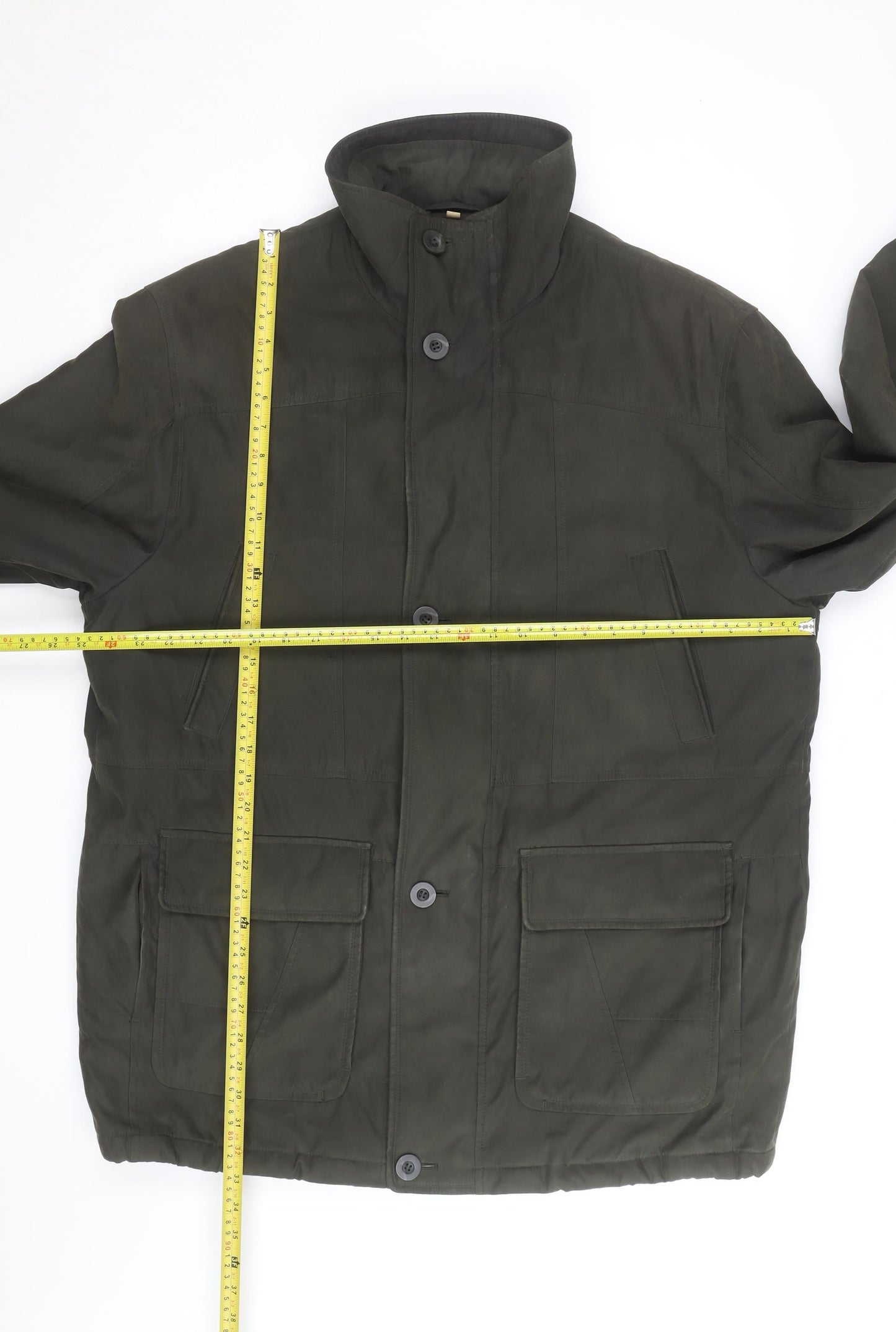 EWM Men’s Green L Parka Coat Cotton Polyester Lined Casual Jacket
