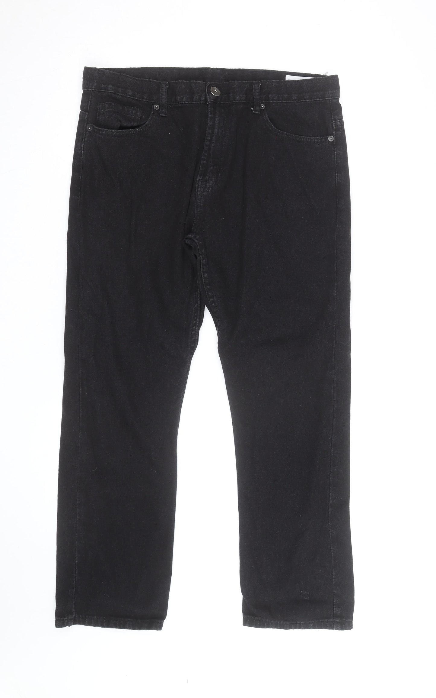Denim Co. Men's Black Straight Leg Jeans W34 L30 Cotton Blend