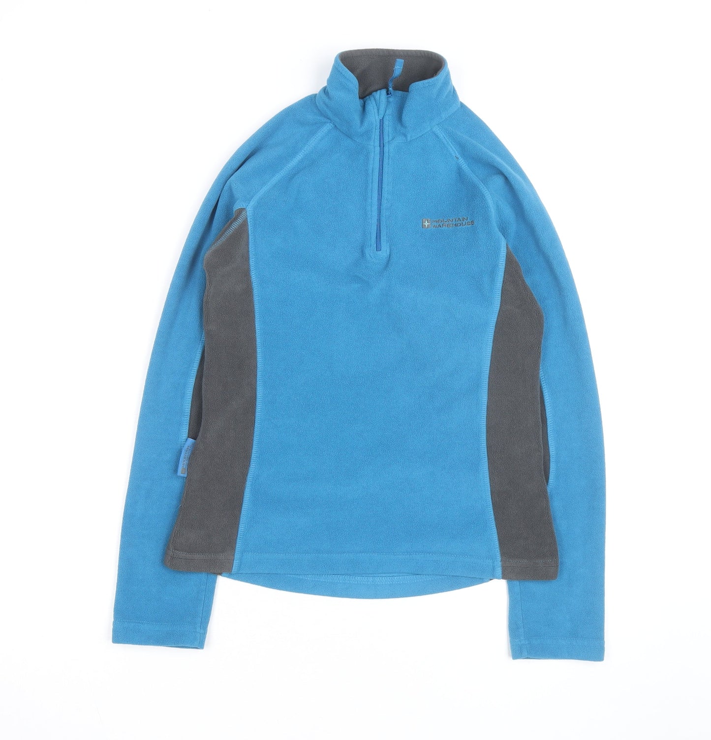 Mountain Warehouse Women Blue Fleece 1/2 Zip Pullover UK 6