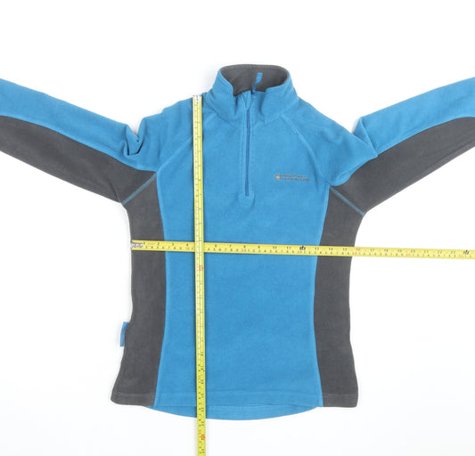 Mountain Warehouse Women Blue Fleece 1/2 Zip Pullover UK 6