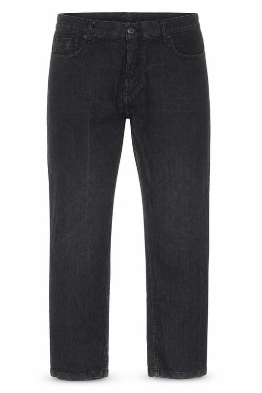 Front view of Denim & Co. Men's Black Straight Fit Jeans W34 L30