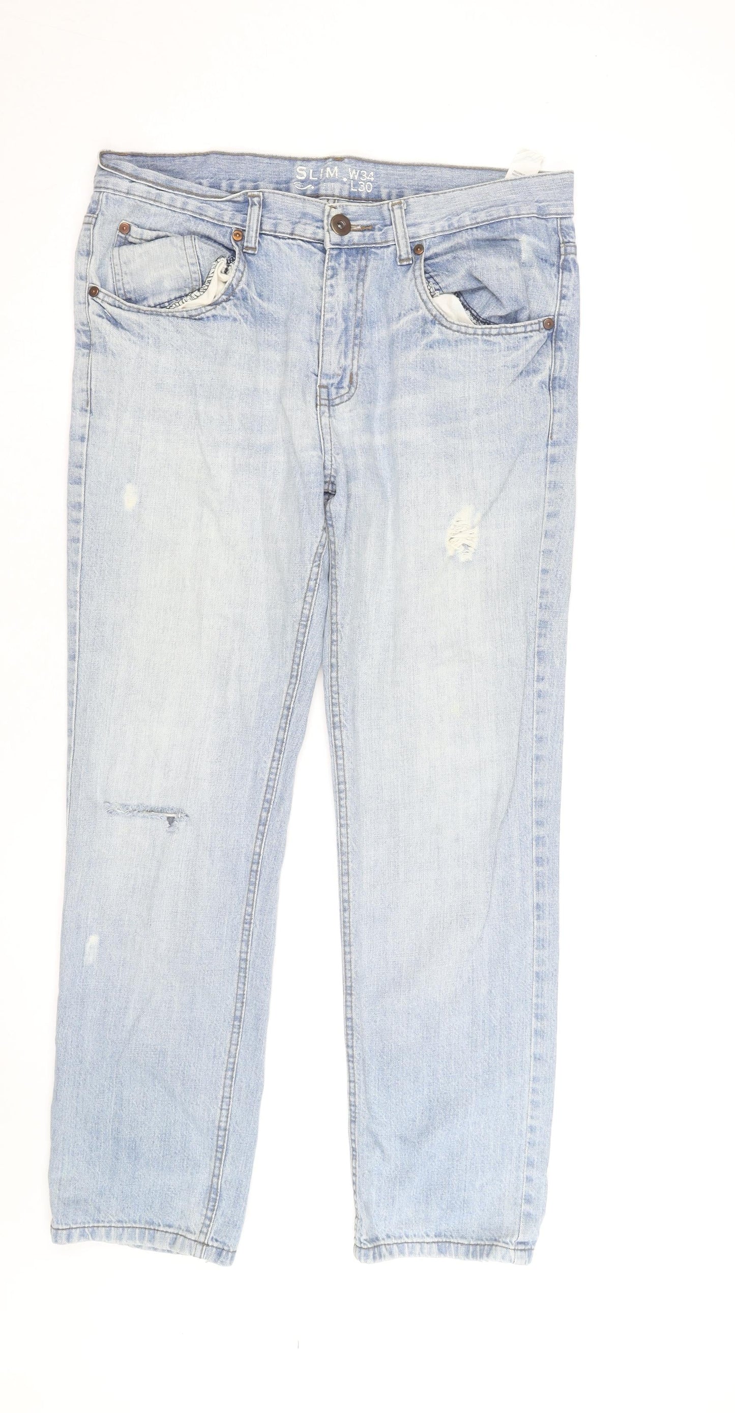 New Look Men's Light Blue Slim Fit Denim Jeans W34 L30