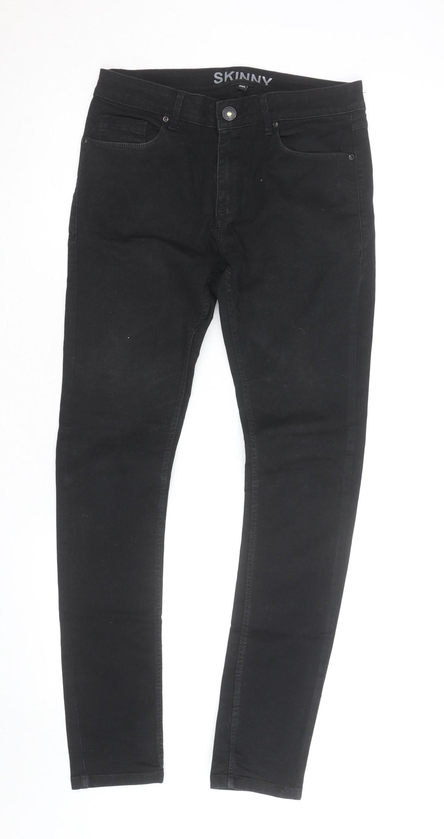 Peacocks Women's Black Skinny Jeggings Size 30R Stretch Denim