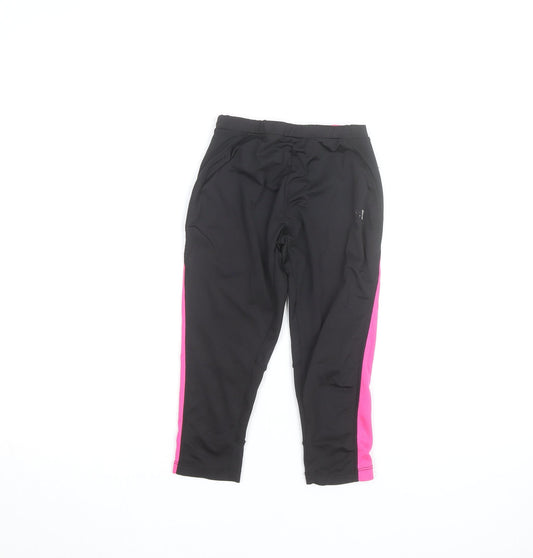Karrimor Girls Black Pink Running Track Pants 11-12 Years Activewear Trousers