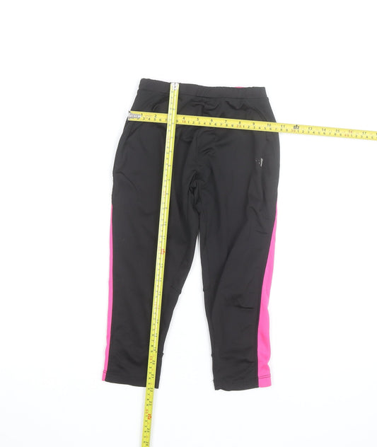 Karrimor Girls Black Pink Running Track Pants 11-12 Years Activewear Trousers