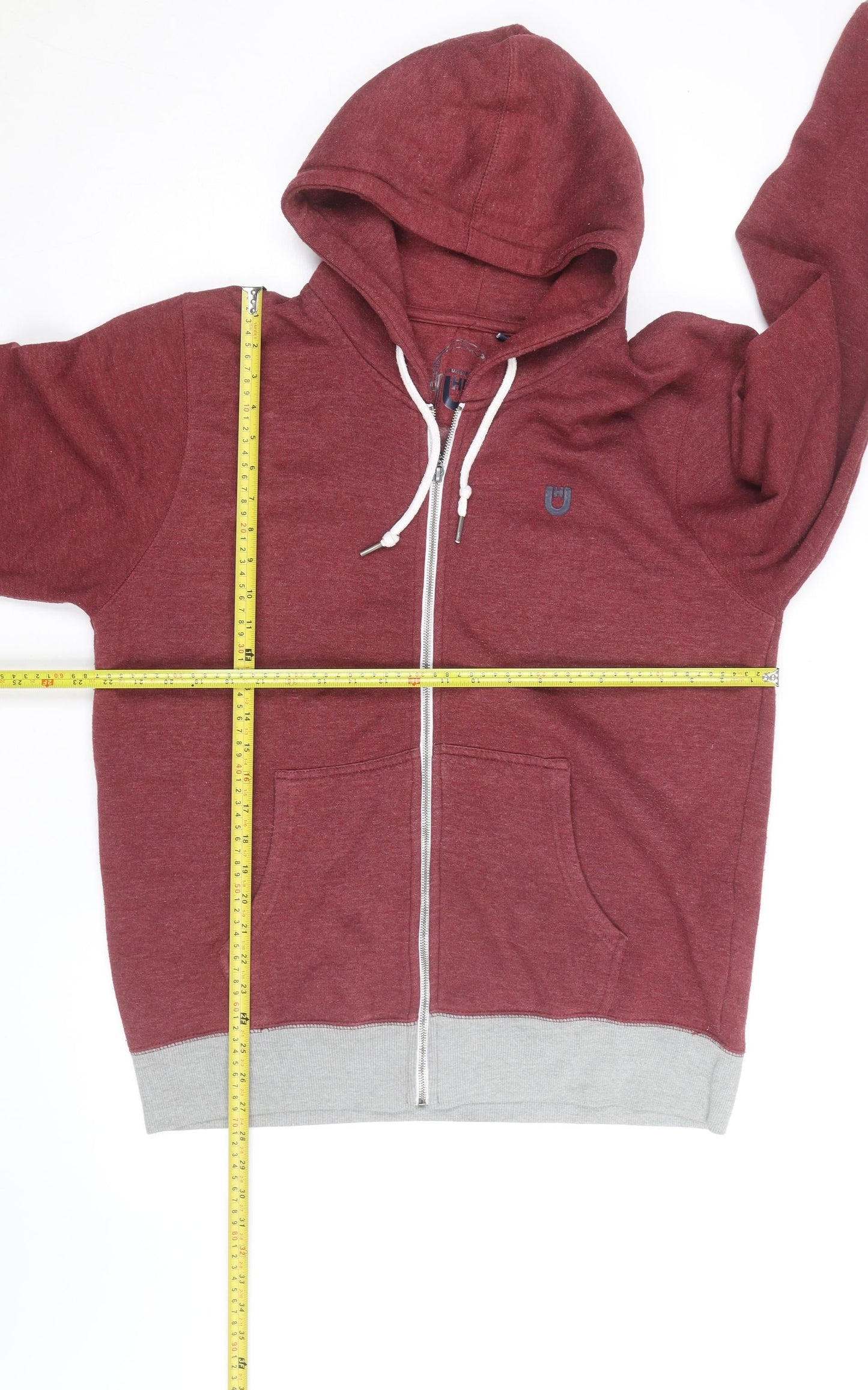 Unsung Hero Men's Red Full Zip Hoodie XXL Cotton Fleece