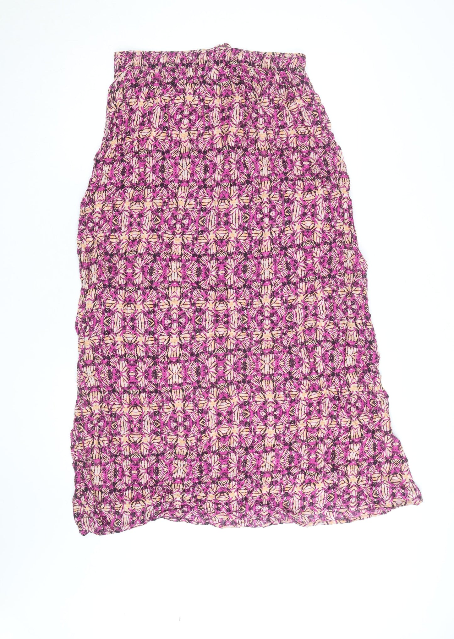 New Look Womens Multicoloured Animal Print Midi A-Line Skirt Size 12