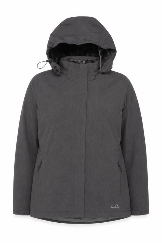 Peter Storm Womens Grey Waterproof Hooded Parka Jacket Size 14