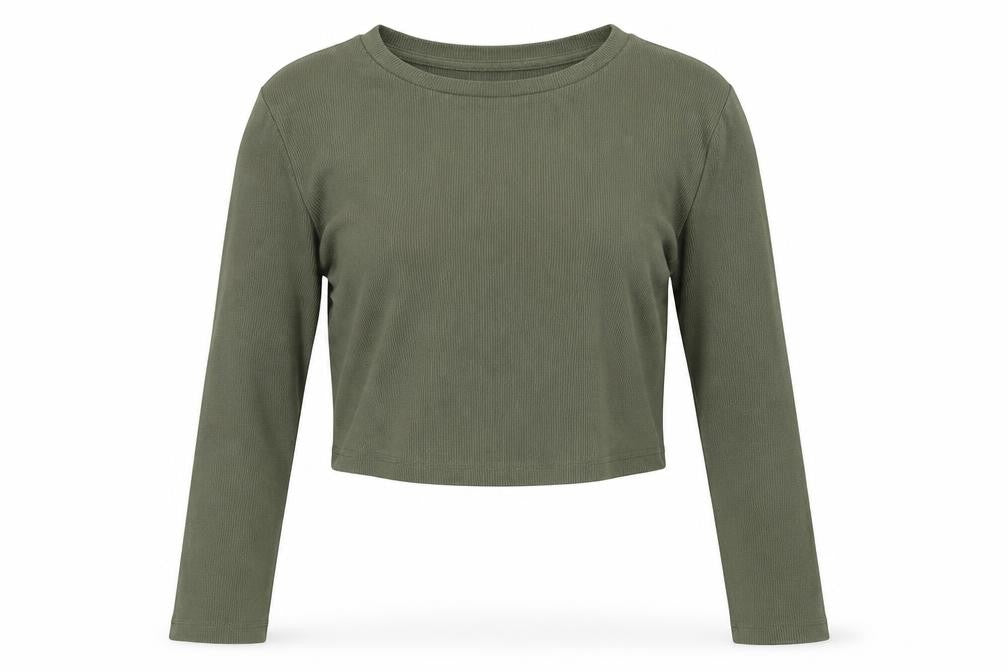 New Look Women's Green Long Sleeve Crew Neck Slim Fit Jumper Size 18