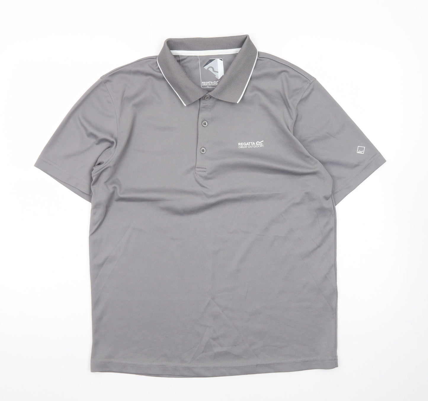 Regatta Mens Grey Short Sleeve Quick Dry Polo Shirt M