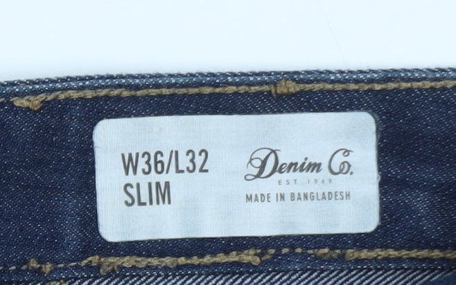 Denim Co. Women’s Blue Slim Fit Straight Jeans W36 L32