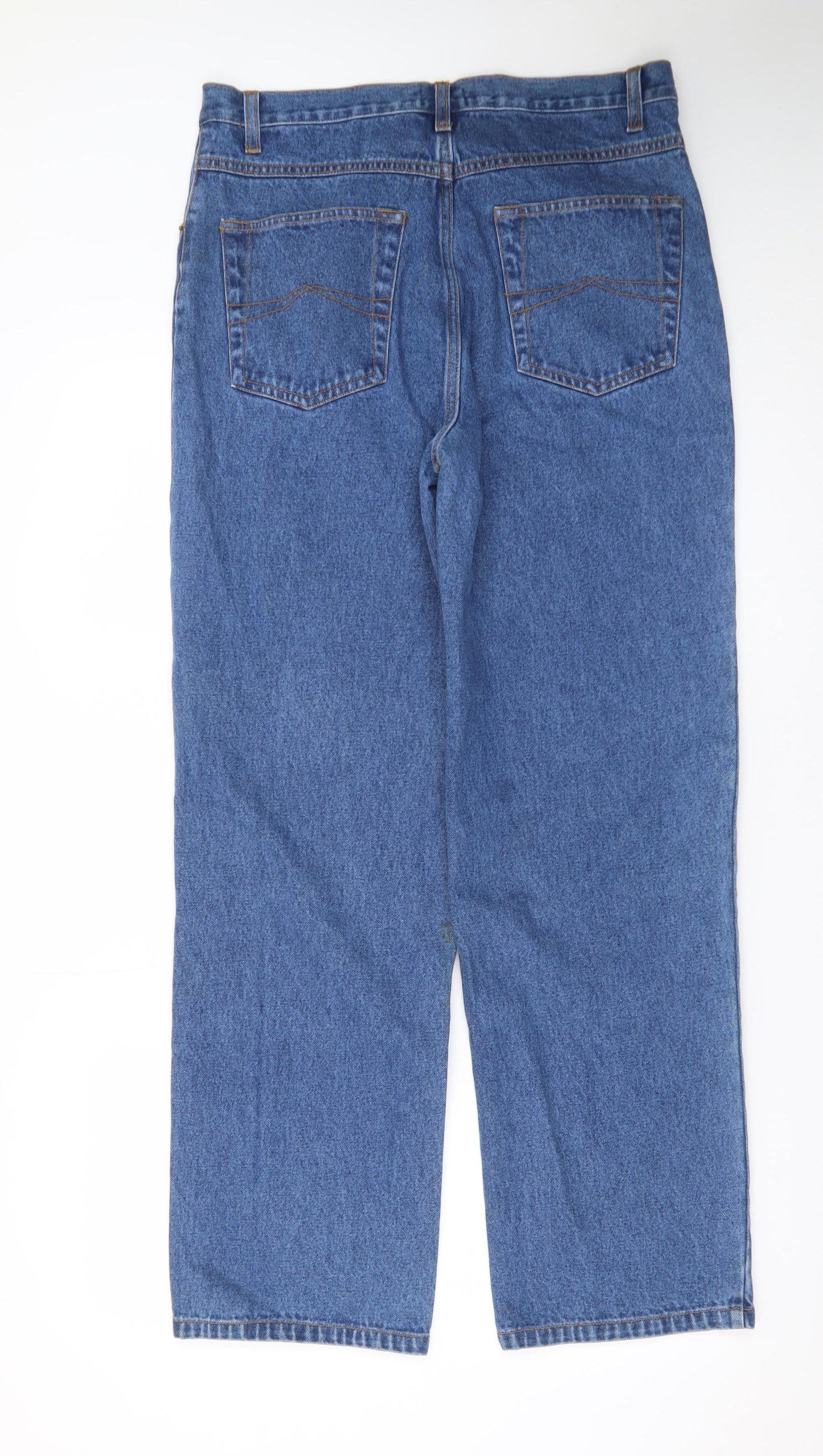 Jac Mens Blue Straight Leg Denim Jeans W32 L31 Regular Fit