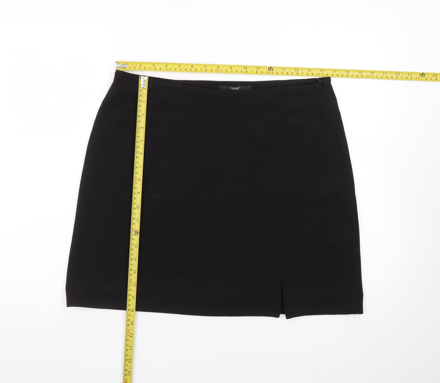 Next Women's Black Size 16 Pencil Skirt Stretch Knee Length