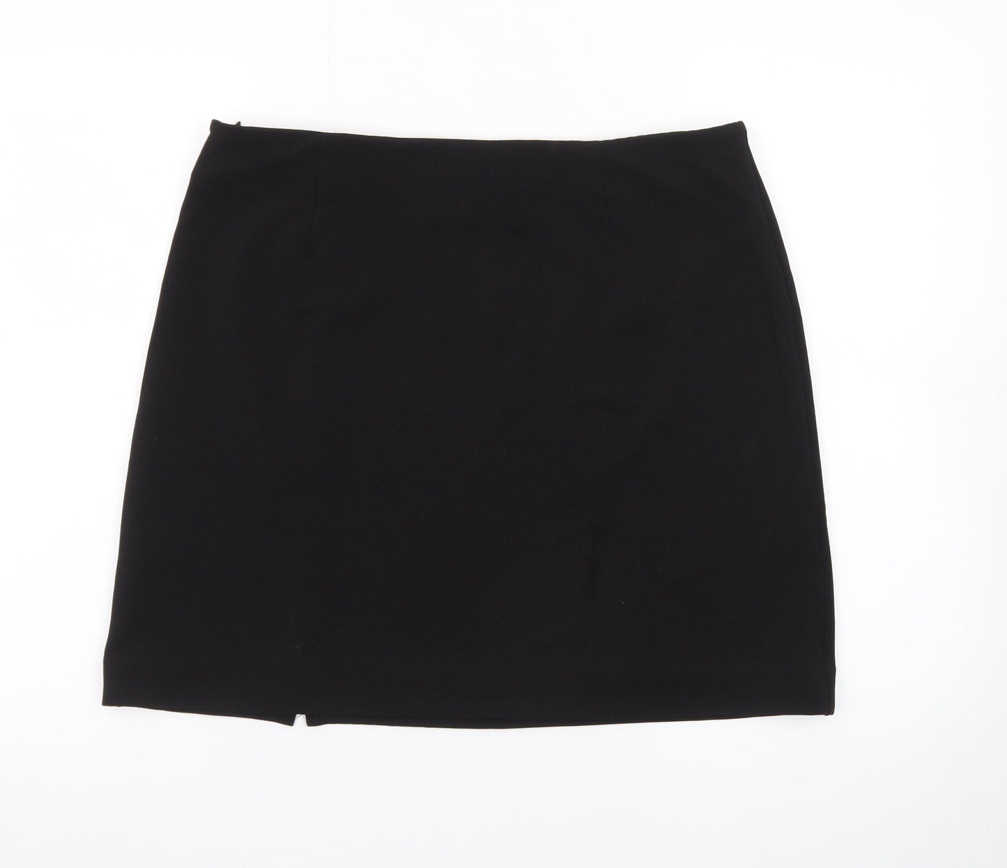Next Women's Black Size 16 Pencil Skirt Stretch Knee Length