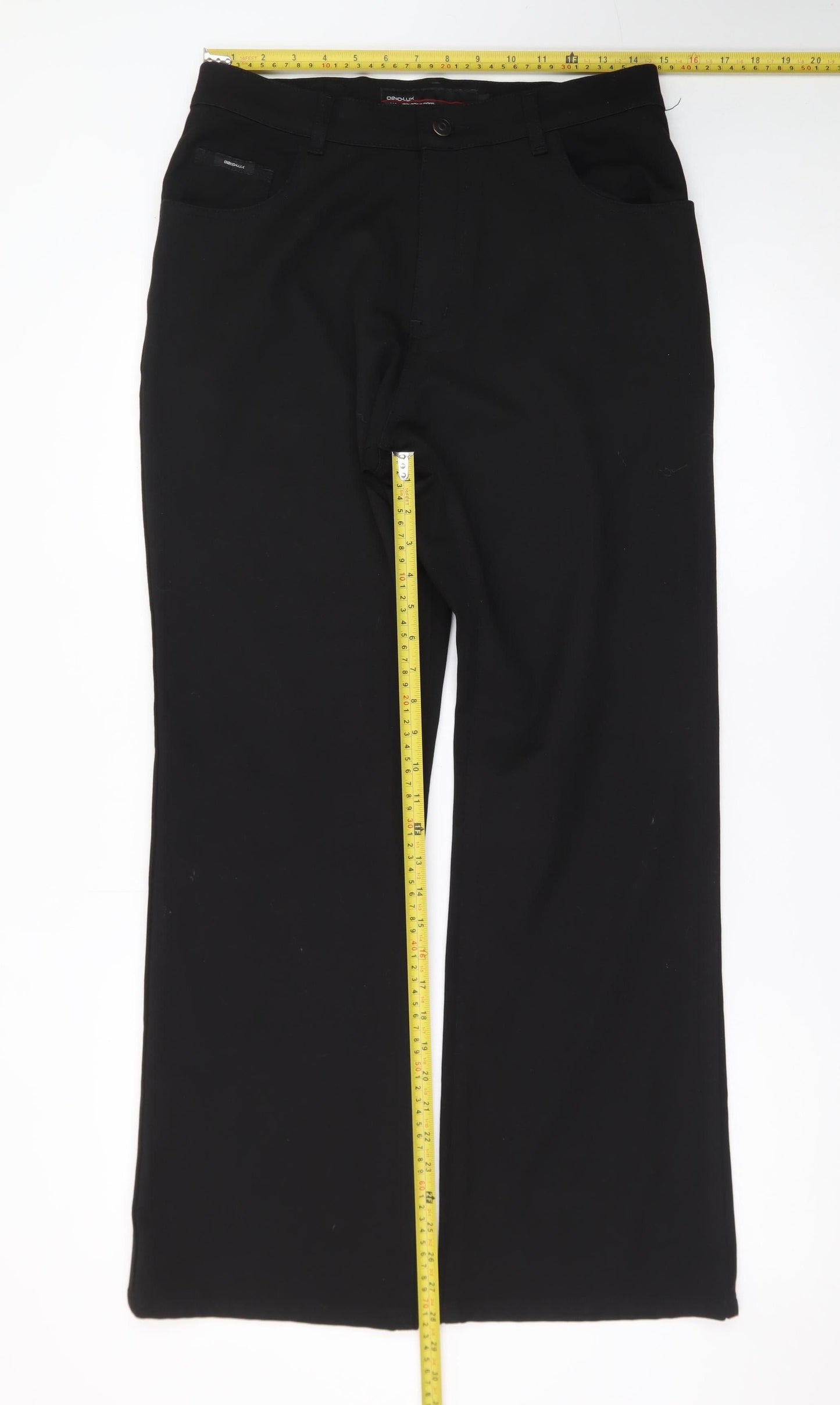 D2@D-Lux Men's Black Regular Fit Straight Jeans 32R