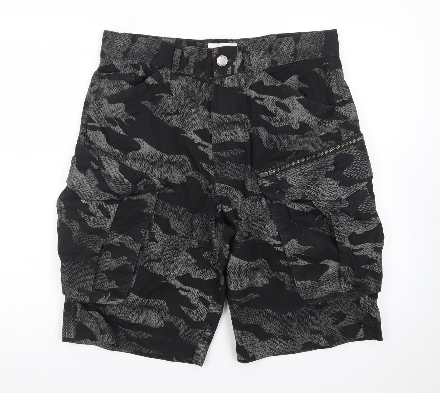 Firetrap Men's Black Camouflage Cargo Shorts Size M