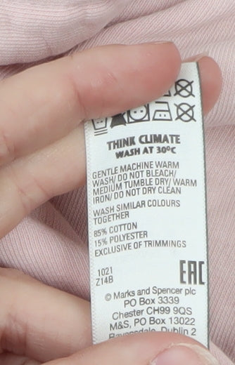 Marks and Spencer Womens Powder Pink Pullover Hoodie Size 20