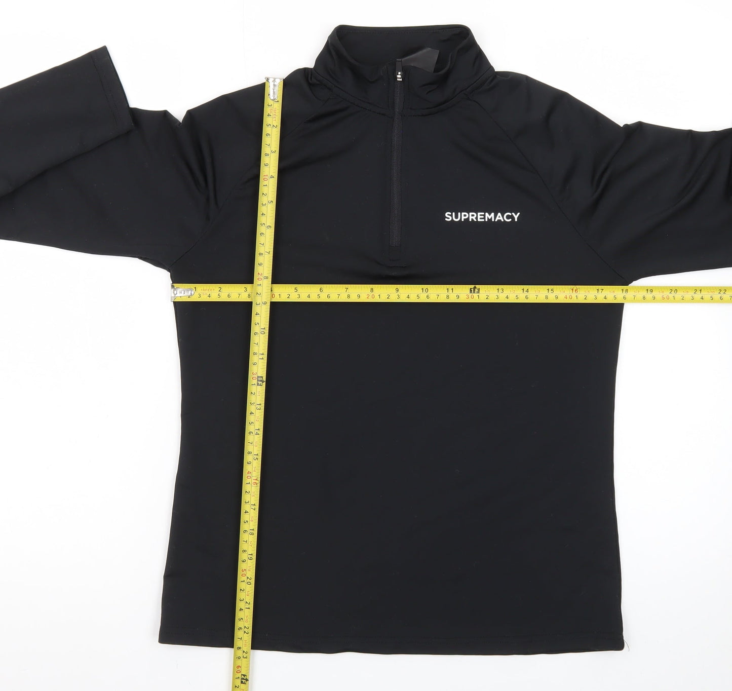 Supremacy Men's Black Small 1/2 Zip Track Jacket Activewear Top