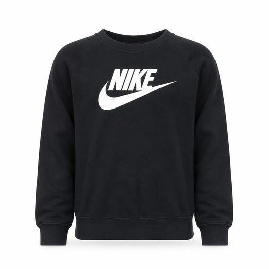 Nike Men's Black Small Crew Neck Pullover Sweatshirt Regular Fit
