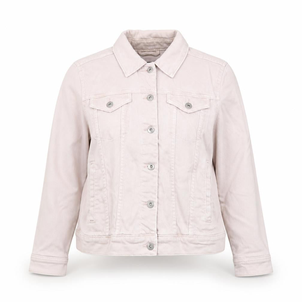Marks & Spencer Womens Pink Cotton Twill Button Jacket Size 16