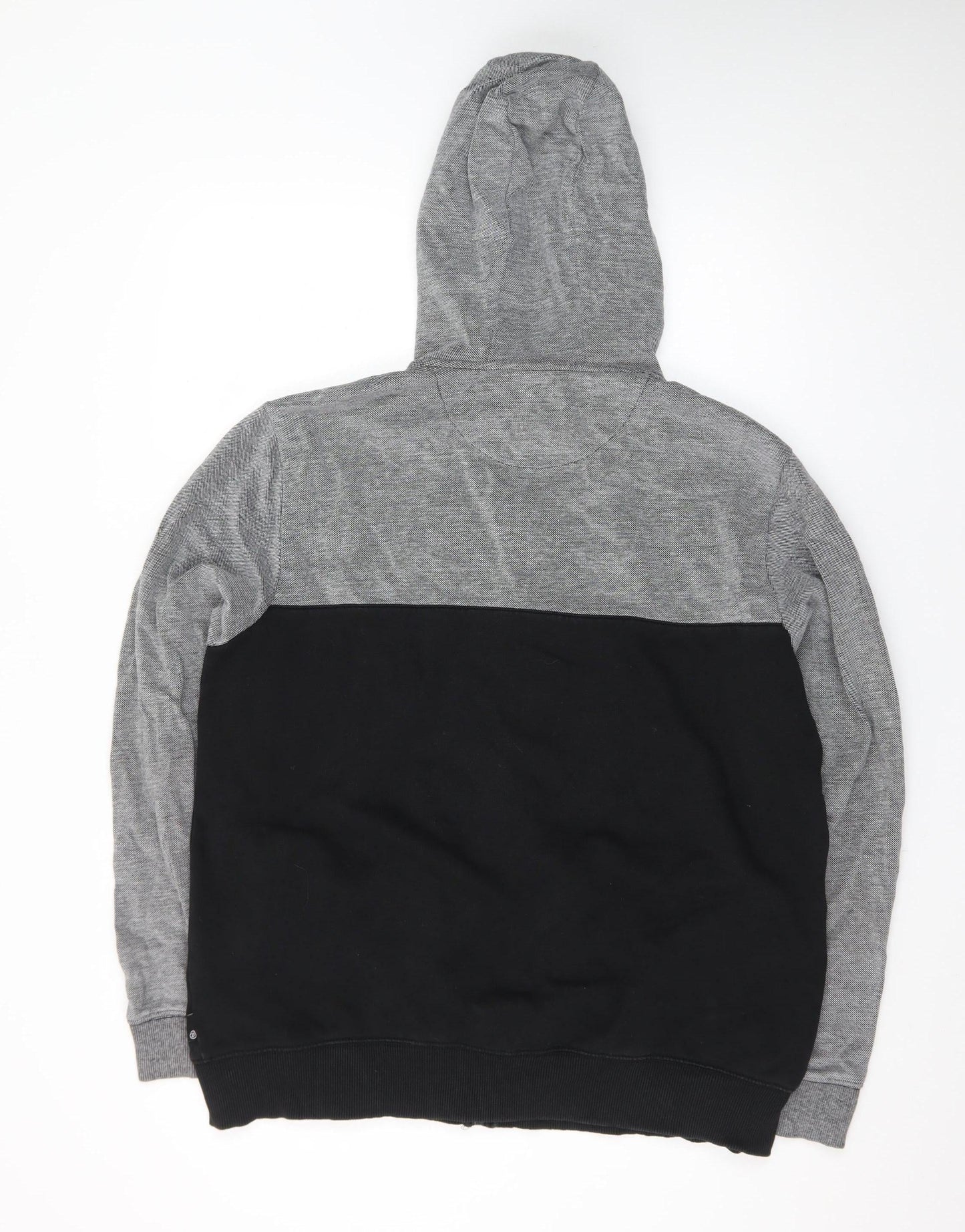 Burton Menswear London Men’s Grey Black Full Zip Hoodie Size L