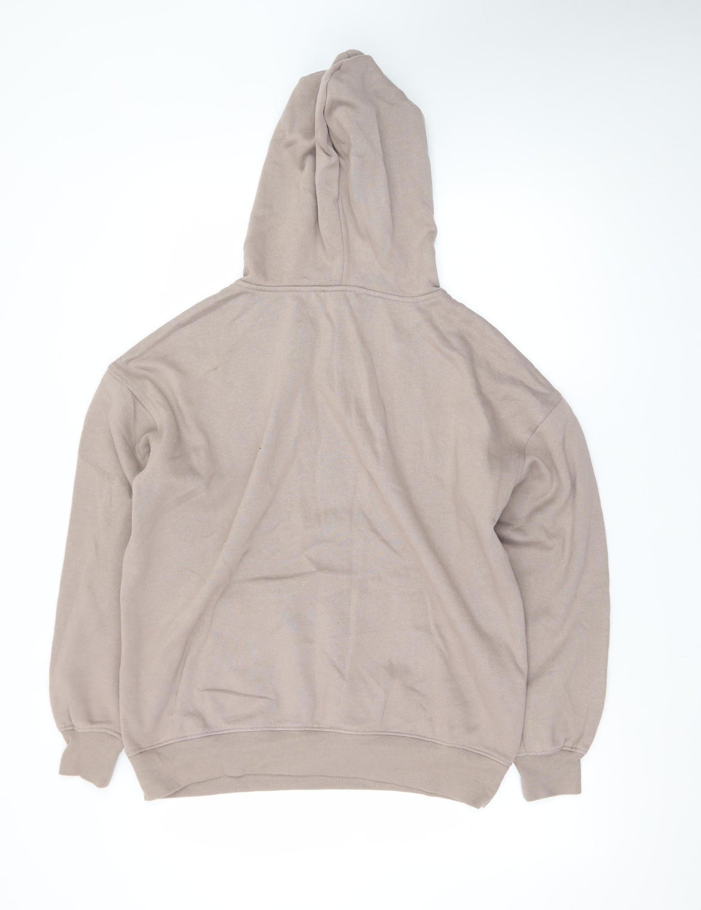 New Look Women's Beige Pullover Hoodie Size S Casual Cotton Blend