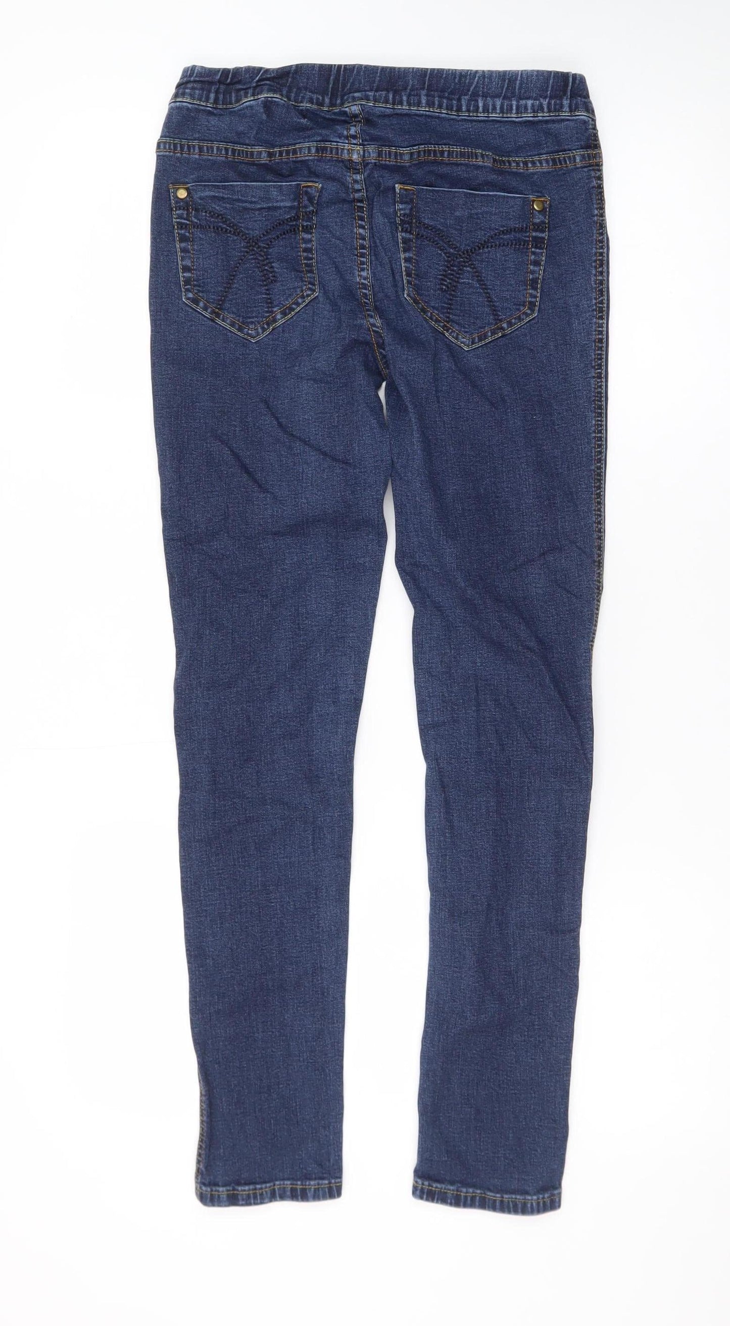 Next Women's Blue Jegging Jeans Size 10 Slim Fit Elastic Waist