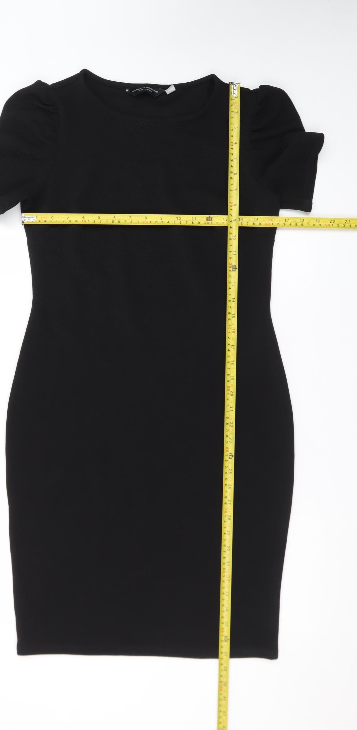 Dorothy Perkins Women's Black Size 12 Bodycon Knee Length Dress