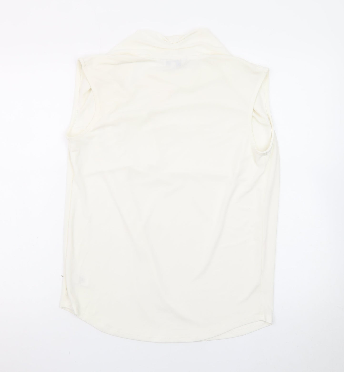 Next Women Ivory Sleeveless Cowl Neck Blouse UK 10 Polyester