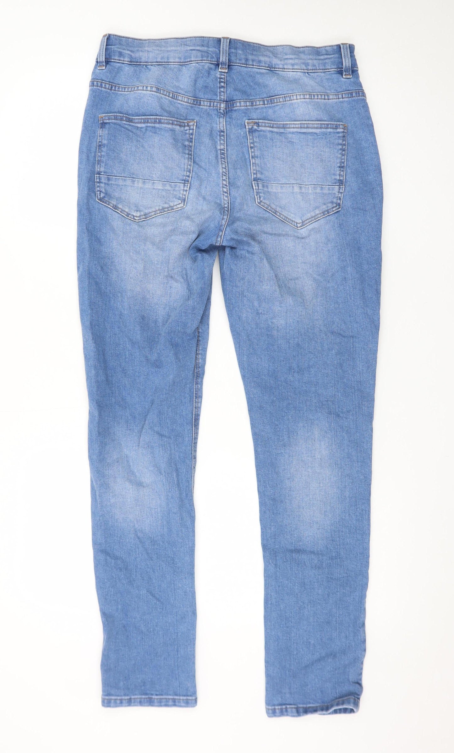 Next Men's Blue Skinny Fit Denim Jeans 30R Slim Stretch