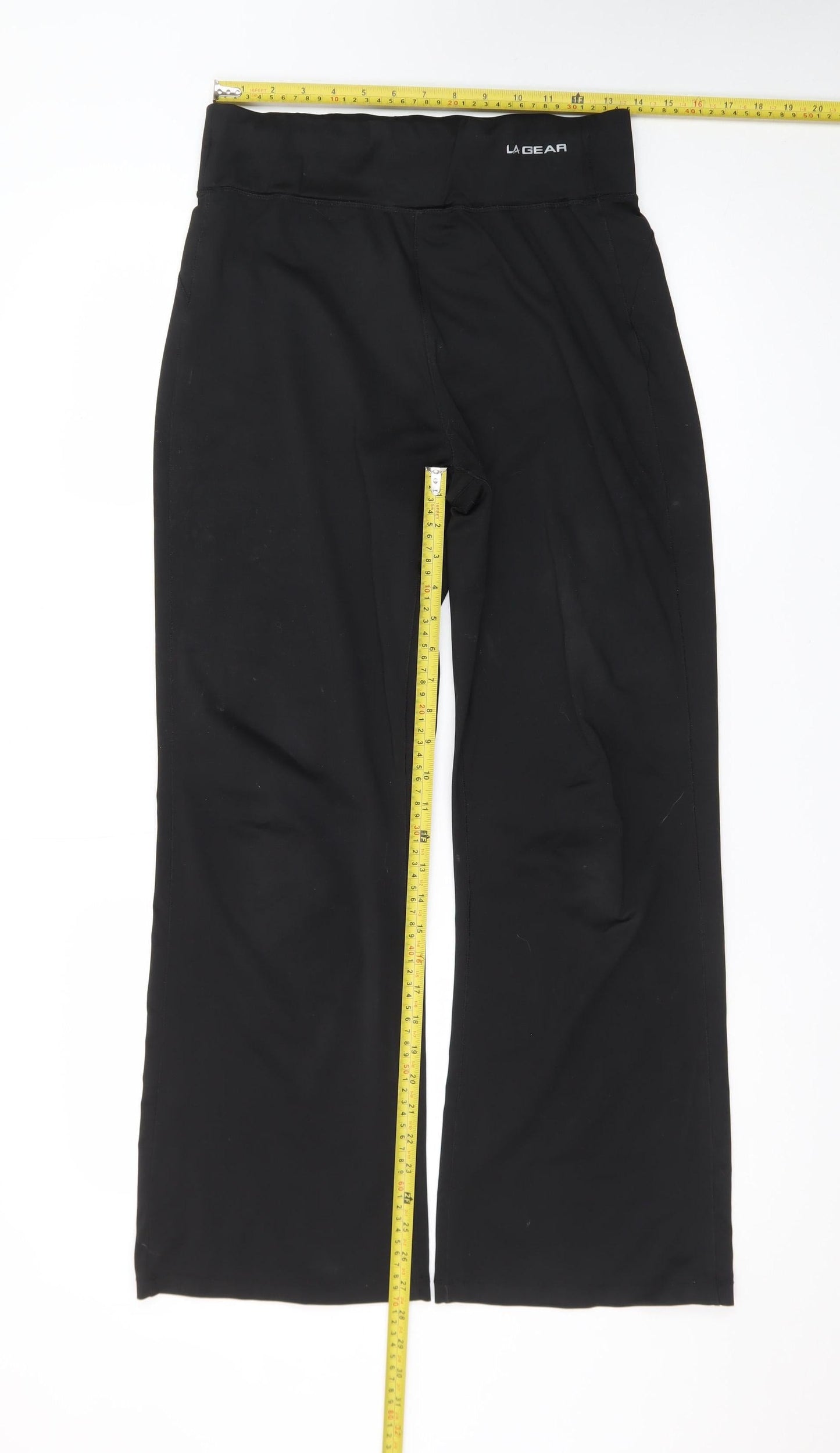 LA Gear Women's Black Stretch Jersey Trousers UK 14