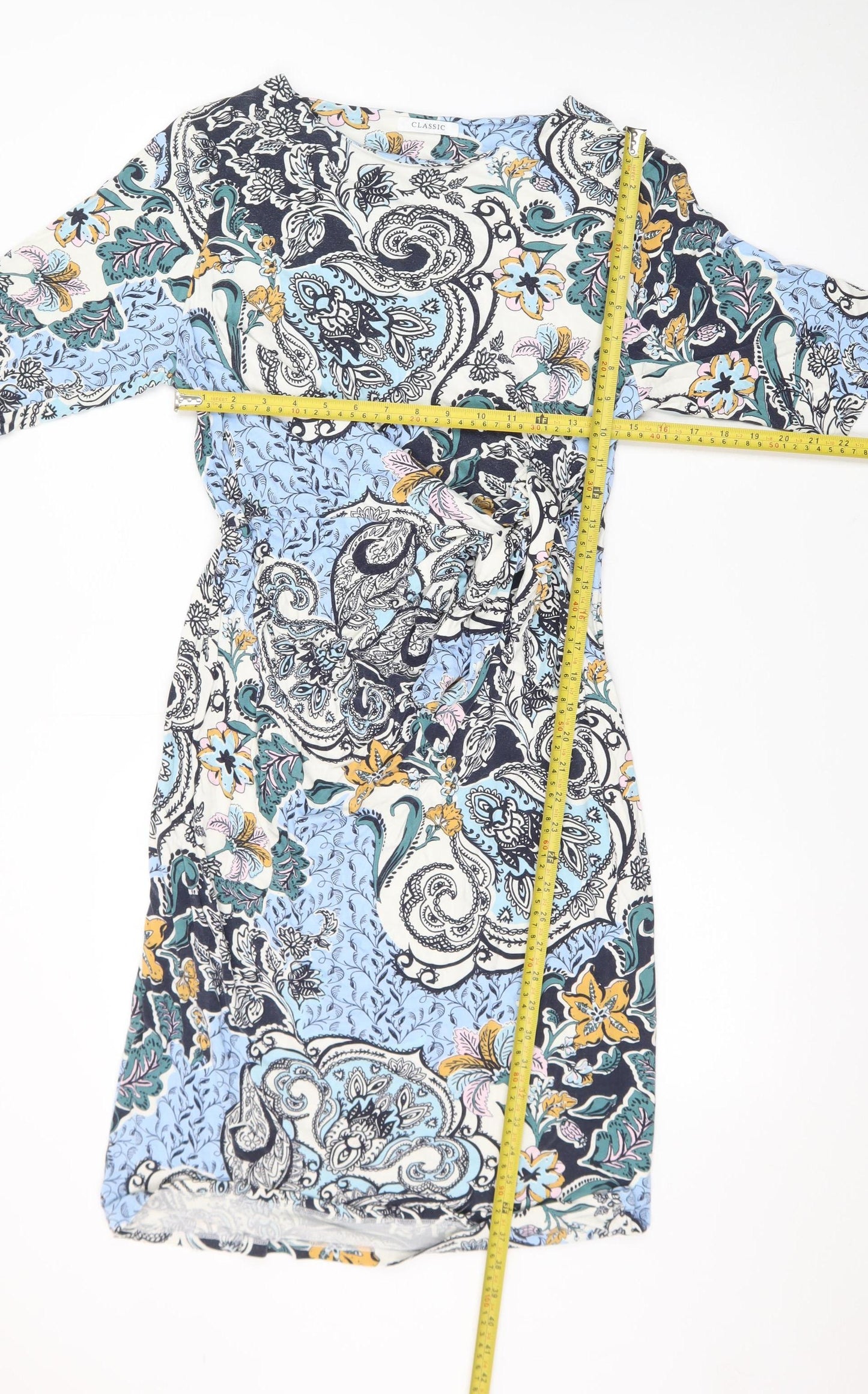 Marks and Spencer Women’s Multicoloured Paisley Bodycon Dress Size 16