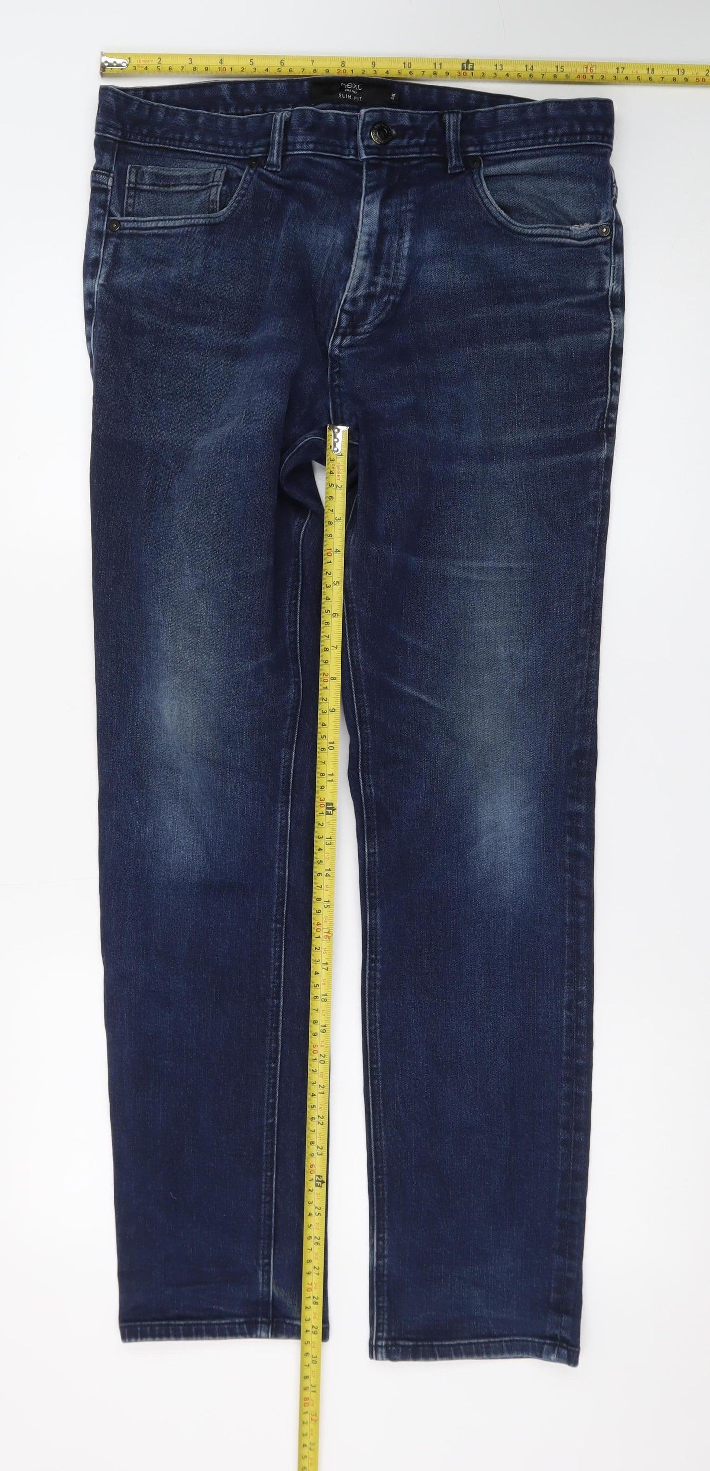 Next Women’s Blue Slim Fit Straight Jeans Size 16 Regular