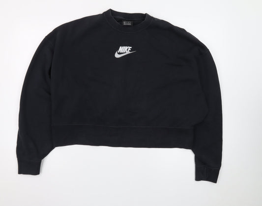 Nike Women's Black Crew Neck Pullover Sweatshirt XS