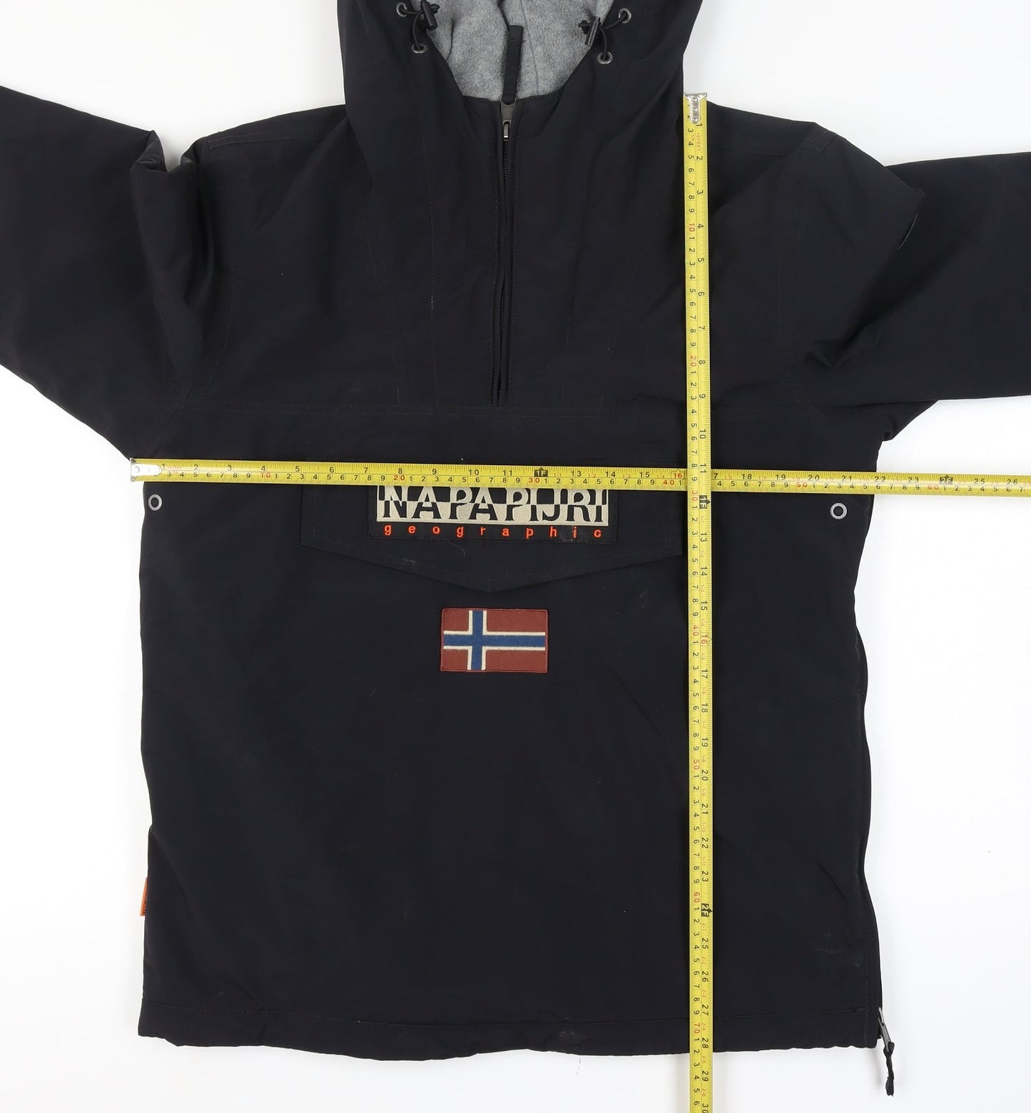 Napapijri Men's Black Anorak Hooded Waterproof Jacket L