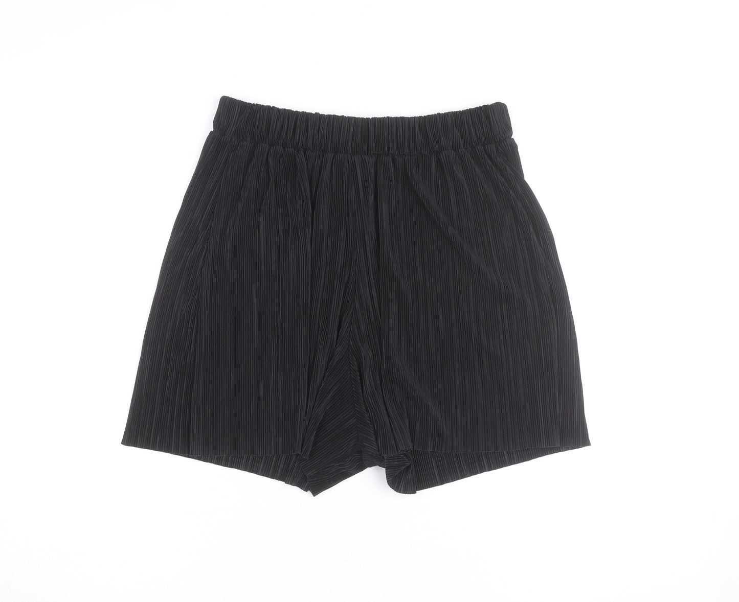 Boohoo Women’s Black Pleated Culotte Shorts Size 8