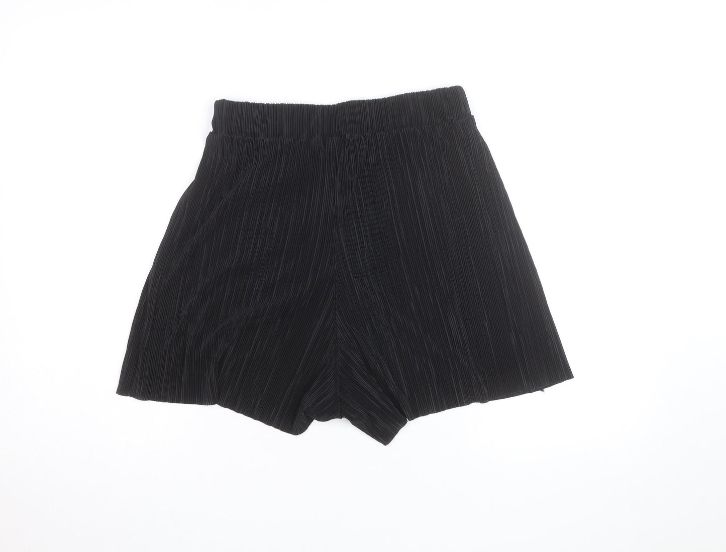 Boohoo Women’s Black Pleated Culotte Shorts Size 8
