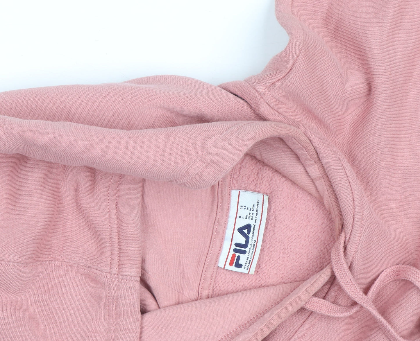 FILA Men's Pink Pullover Hoodie Size M Hooded Sweatshirt
