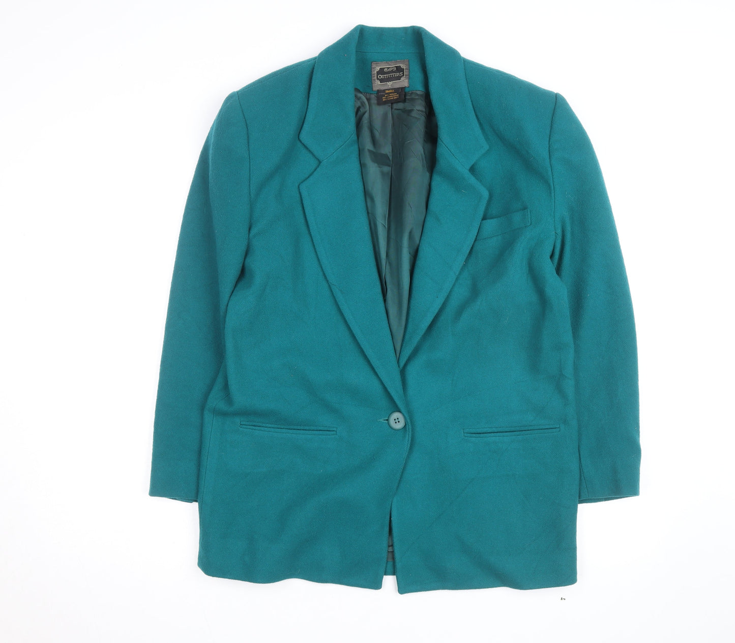 Outfitters Men's Green Wool Blend Blazer Small Classic Formal Jacket
