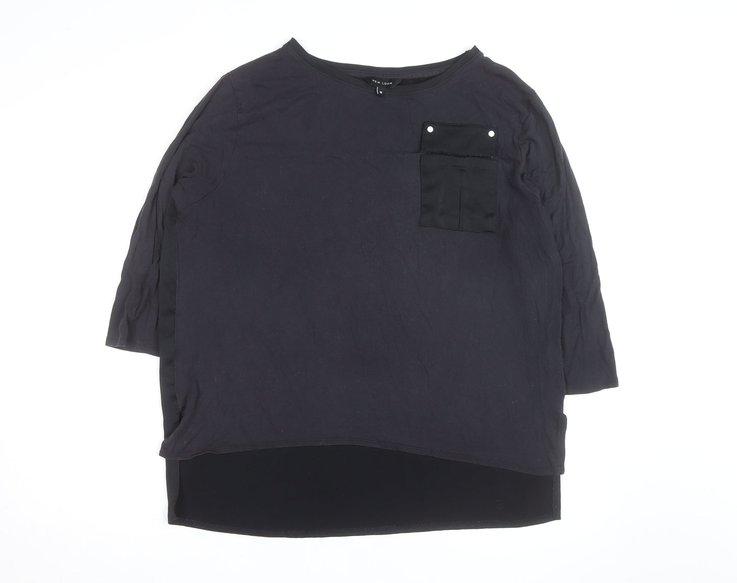 New Look Women’s Black Size 18 3/4 Sleeve Basic Blouse