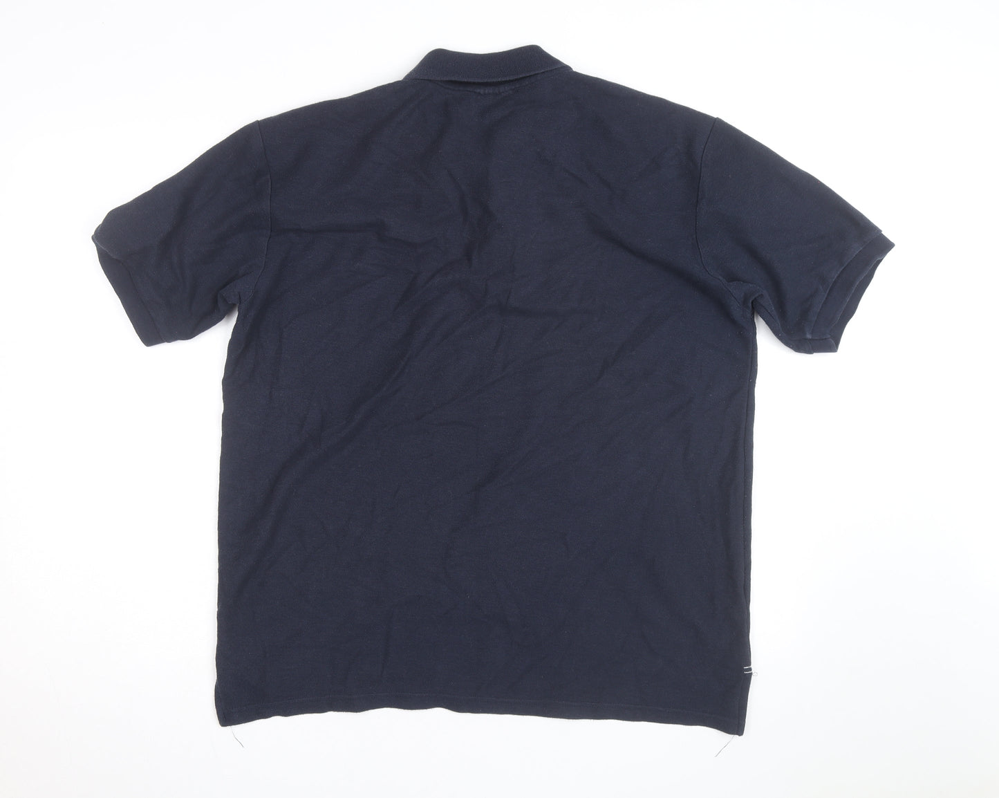 Slazenger Men's Navy Blue Cotton Polo Shirt Size L Classic Fit